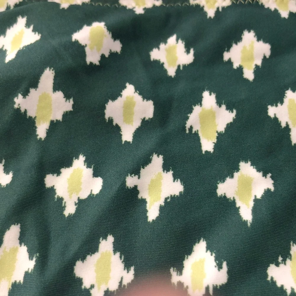 aerie Green & Yellow Patterned Bikini Bottoms